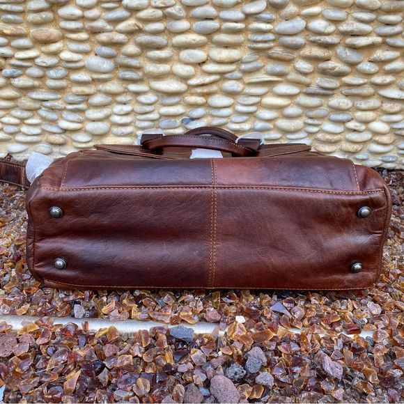 NWT New! Jack Georges Brown Voyager Zip Leather Briefcase w/Front Flap Pocket - Picture 8 of 16